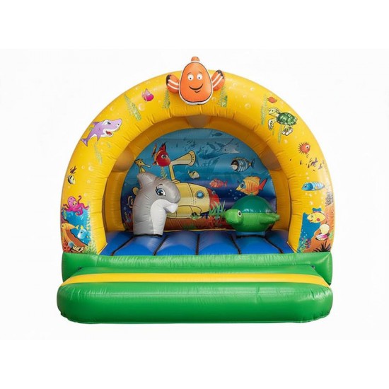 3D Inflatable Ocean Curved Bouncer