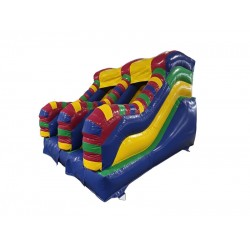 Rainbow Dual-Track Inflatable Slide
